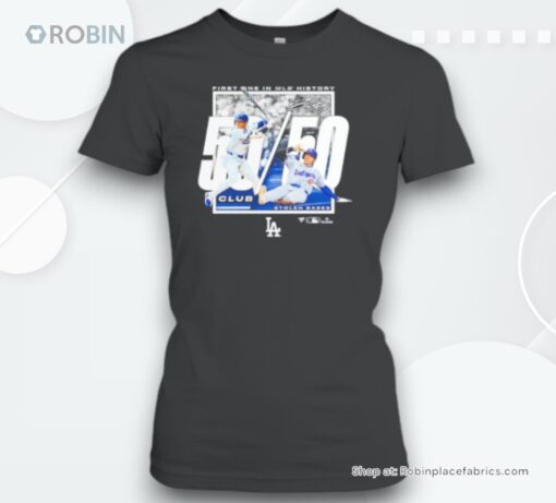 Shohei Ohtani Los Angeles Dodgers 50 50 Club Stolen Bases Unisex Shirt