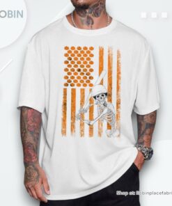 Skeleton Baseball Player Fan Skeleton Halloween Baseball Shirt