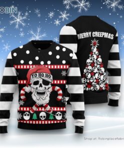 Skull Creepmas Ugly Christmas Sweatshirt, Sweater