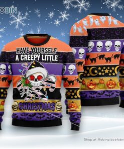 Skull Creepy Christmas Ugly Christmas Sweater