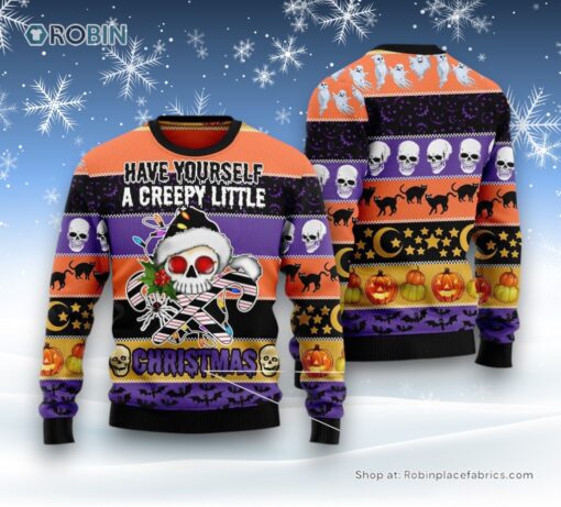 Skull Creepy Christmas Ugly Christmas Sweater