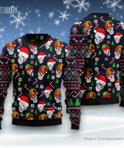 Skull Face Ugly Christmas Sweater