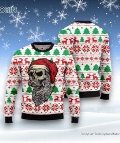 Skull Santa Claus Costume Ugly Christmas Sweater For Men And Women, Christmas Gift