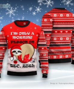 Sloth Morning Ugly Christmas Sweatshirt, Sweater
