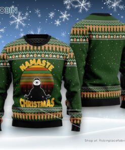 Sloth Namaste Ugly Christmas Sweater