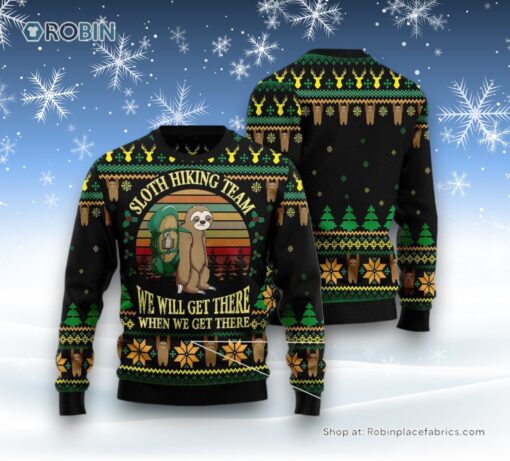 Sloth Team Holiday Ugly Christmas Sweater