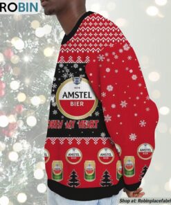 Snoopy Amstel beer Never Broke My Heart Christmas Ugly Sweatshirt and Sweater