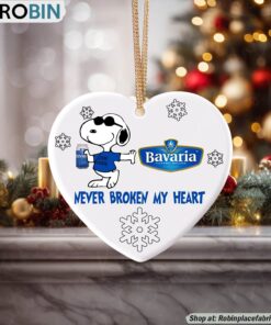 Snoopy Bavaria beer Never Broke My Heart Christmas Ornament