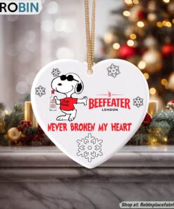 Snoopy Beefeater Gin Never Broke My Heart Christmas Ornament Snoopy Beefeater Gin Never Broke My Heart Christmas Ornament