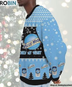 Snoopy Blue Moon Beer Never Broke My Heart Christmas Ugly Sweatshirt and Sweater