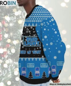 Snoopy Bud Light Beer Never Broke My Heart Christmas Ugly Sweatshirt and Sweater