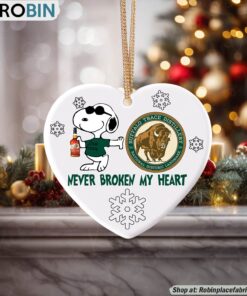 Snoopy Buffalo Trace Never Broke My Heart Christmas Ornament