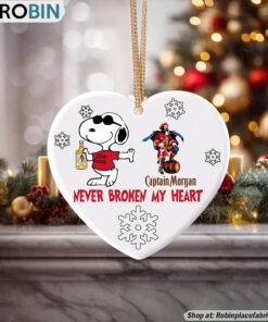 Snoopy Captain Morgan Rum Never Broke My Heart Christmas Ornament