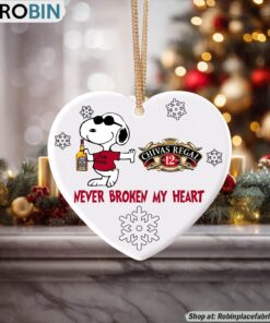 Snoopy Chivas Regal Never Broke My Heart Christmas Ornament