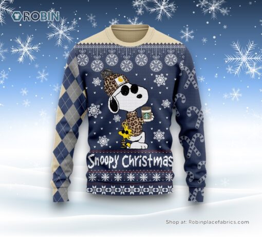 Snoopy Christmas Bougie Snoopy Ugly Sweater and Sweatshirt