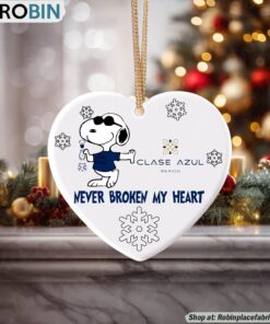 Snoopy Clase Azul Tequila Never Broke My Heart Christmas Ornament