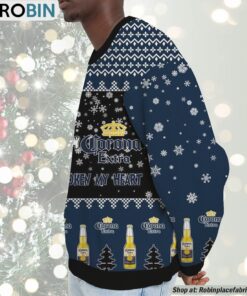 Snoopy Corona Extra Beer Never Broke My Heart Christmas Ugly Sweatshirt and Sweater