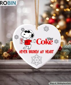 Snoopy Diet Coke Never Broke My Heart Christmas Ornament