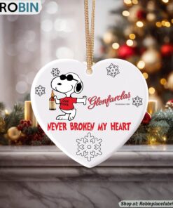 Snoopy Glenfarclas whisky Never Broke My Heart Christmas Ornament