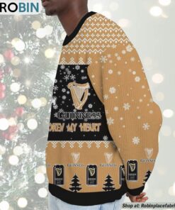 Snoopy Guinness Draught Beer Never Broke My Heart Christmas Ugly Sweatshirt and Sweater