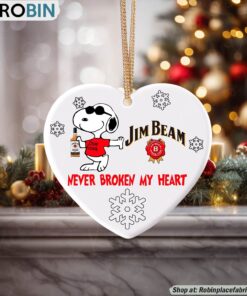 Snoopy Jim Beam Never Broke My Heart Christmas Ornament