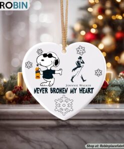 Snoopy johnnie walker whisky Never Broke My Heart Christmas Ornament