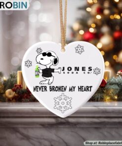 Snoopy Jones Soda Never Broke My Heart Christmas Ornament