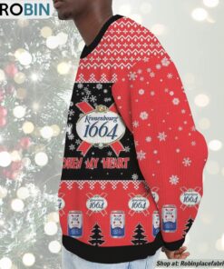 Snoopy Kronenbourg 1664 Beer Never Broke My Heart Christmas Ugly Sweatshirt and Sweater