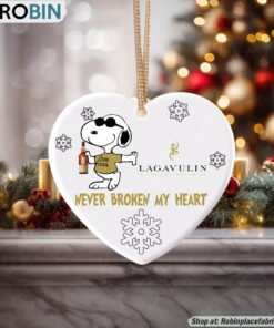Snoopy lagavulin whisky Never Broke My Heart Christmas Ornament