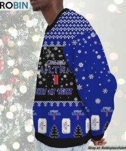 Snoopy Michelob Ultra Beer Never Broke My Heart Christmas Ugly Sweatshirt and Sweater