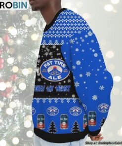 Snoopy New Belgium Fat Tire Never Broke My Heart Christmas Ugly Sweatshirt and Sweater