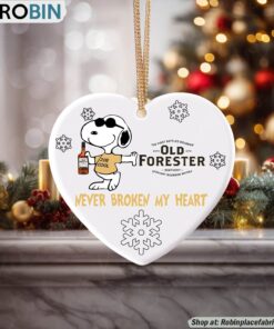 Snoopy Old Forester Never Broke My Heart Christmas Ornament