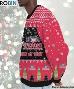 Snoopy Peroni Nastro Azzurro Beer Never Broke My Heart Christmas Ugly Sweatshirt and Sweater