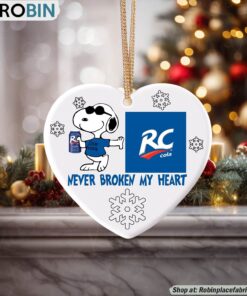 Snoopy RC Cola Never Broke My Heart Christmas Ornament