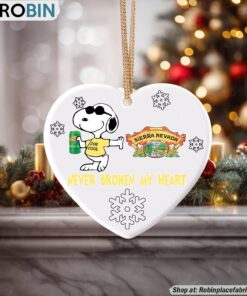 Snoopy Sierra Nevada Pale Ale Beer Never Broke My Heart Christmas Ornament