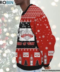 Snoopy Smirnoff Vodka Never Broke My Heart Christmas Ugly Sweatshirt and Sweater