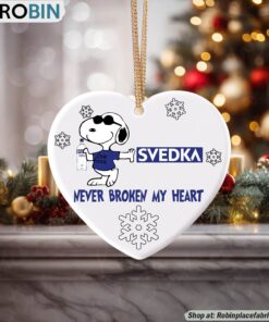Snoopy Svedka Vodka Never Broke My Heart Christmas Ornament