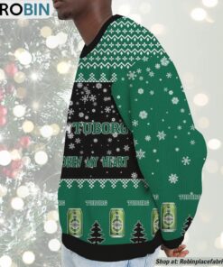 Snoopy Tuborg beer Never Broke My Heart Christmas Ugly Sweatshirt and Sweater