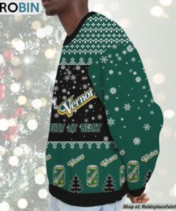 Snoopy Vernors Ginger Ale Never Broke My Heart Christmas Ugly Sweatshirt and Sweater