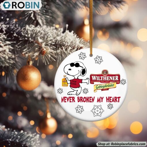 Snoopy Wilthener Goldkrone Never Broke My Heart Christmas Ornament