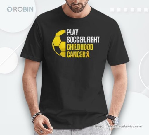 Soccer Player Ball Lovers Support Childhood Cancer Awareness Shirt