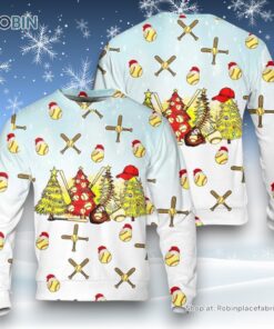 Softball Christmas Trees Ugly Christmas Sweatshirt, Sweater For Men And Women, Christmas Gift
