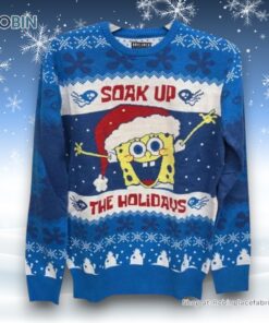 Spongebob Nickelodeon Soak Up The Holidays Ugly Sweater and Sweatshirt