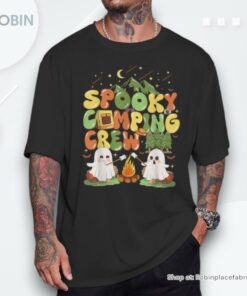 Spooky Camping Crew Halloween Cute Boo Ghost Shirt