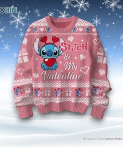 Stitch Be My Valentine Ugly Sweater and Sweatshirt