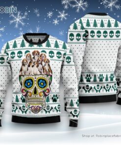 Sugar Skull Beagles Ugly Christmas Sweater