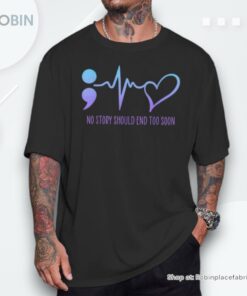 Suicide Prevention Awareness Semicolon Teal & Purple Ribbon Shirt