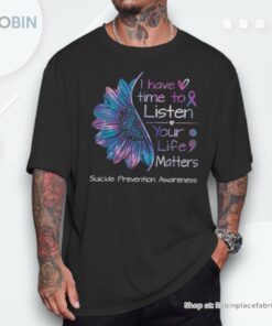 Suicide Prevention Awareness Sunflower Teal & Purple Ribbon Shirt Suicide Prevention Awareness Sunflower Teal & Purple Ribbon Shirt