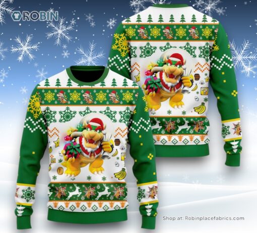 Super Mario Bowser Christmas Sweater and Sweatshirt