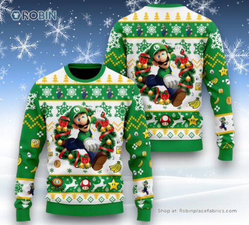 Super Mario Luigi Christmas Sweater and Sweatshirt